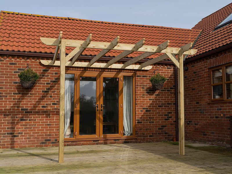 Wall Mounted Wooden Pergola Kit - Corbel Design - image 2