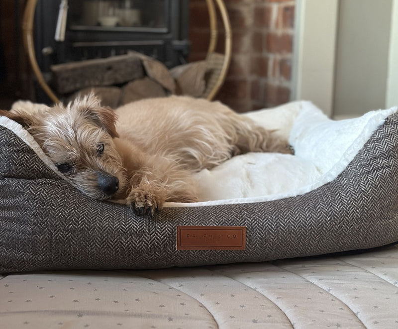 THE LINCOLN - LUXURY TWEED BOLSTER DOG BED - image 14