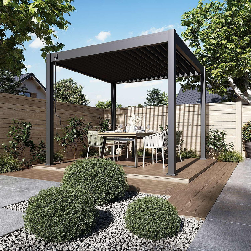 Aluminium Pergola 3m x 3m Free Standing with LED Package - image 2