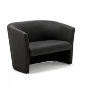 Neo Twin Tub - Black Fabric two-seater reception sofa