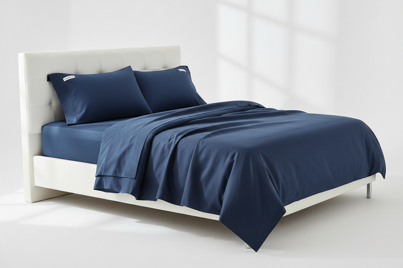 100% Bamboo Bedding Complete Set - Deep Sea Navy