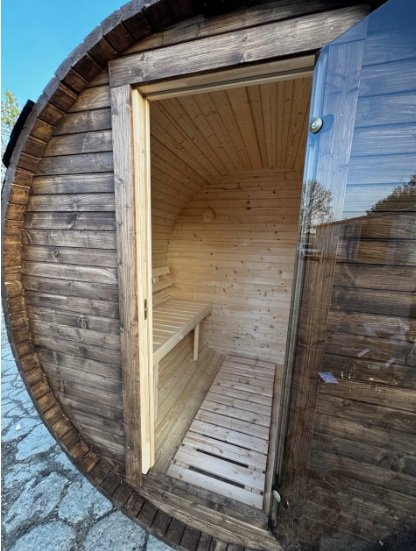 Steam & Oak Gas Barrel Sauna 1.8m (Electric Option) - view 16