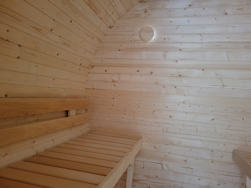 Steam & Oak Gas Barrel Sauna 2.4m with Porch (Electric or Wood-Fired) - image 24