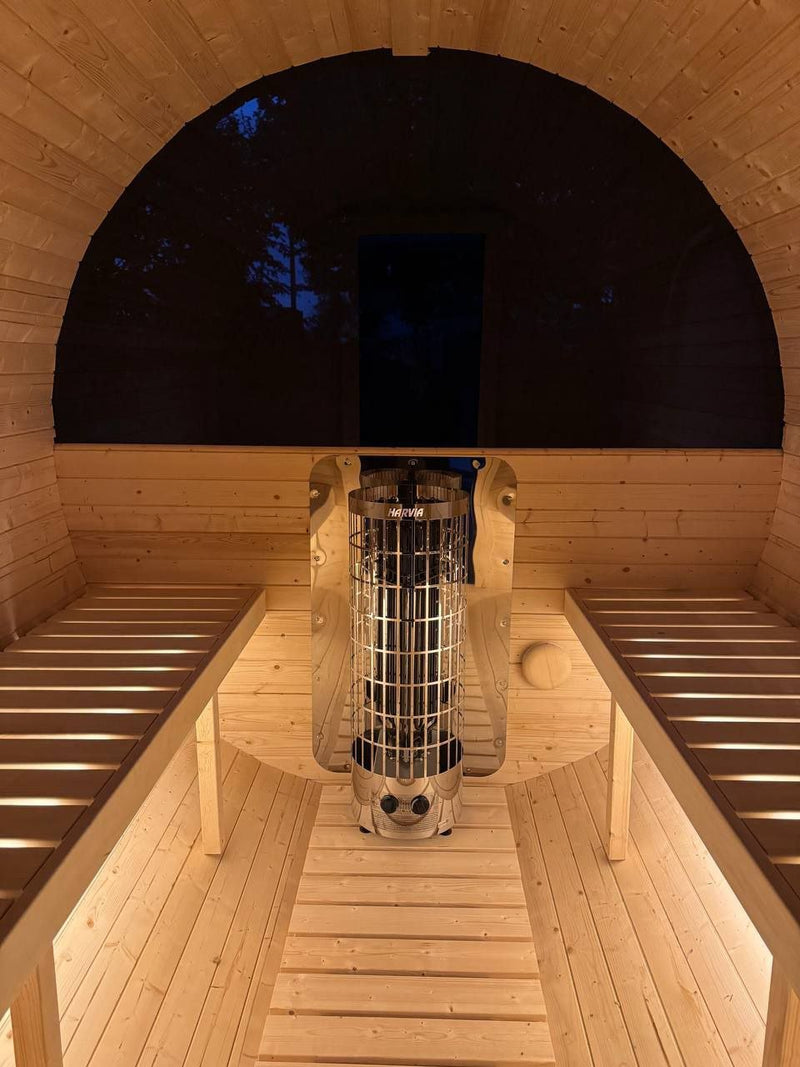 Steam & Oak Gas Barrel Sauna 2.4m with Porch (Electric or Wood-Fired) - image 27