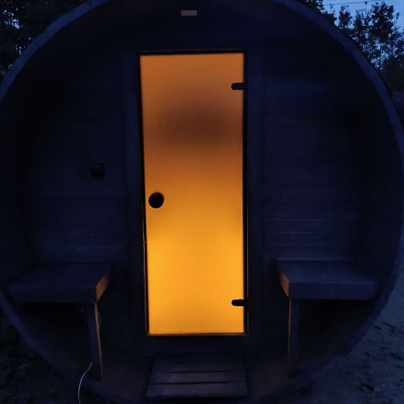 Steam & Oak Gas Barrel Sauna 2.4m with Porch (Electric or Wood-Fired) - image 35