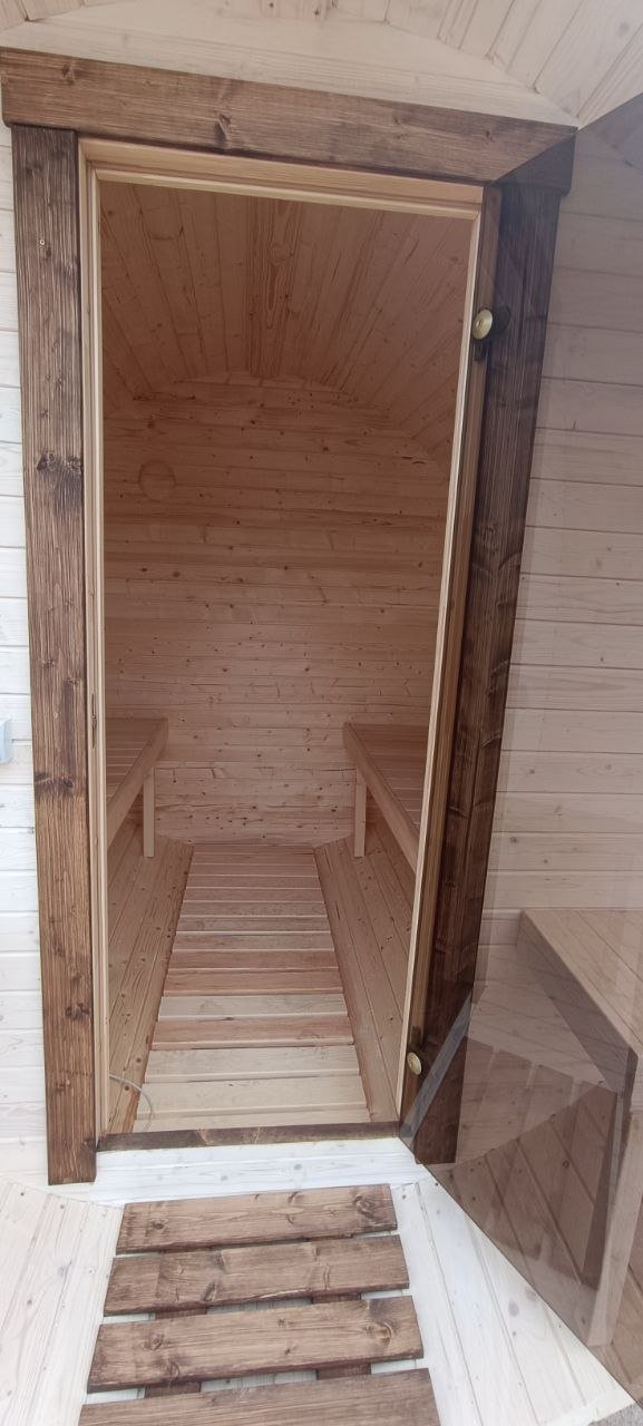 Steam & Oak Gas Barrel Sauna 2.4m with Porch (Electric or Wood-Fired) - image 30