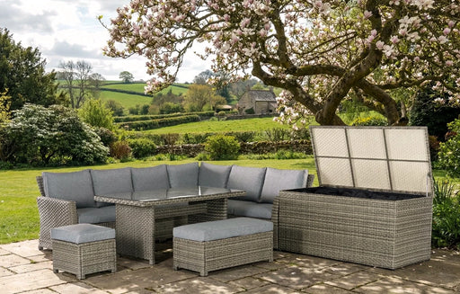 Palma Grey Rattan Garden Lounge Set and Cushion Box Bundle - image 2