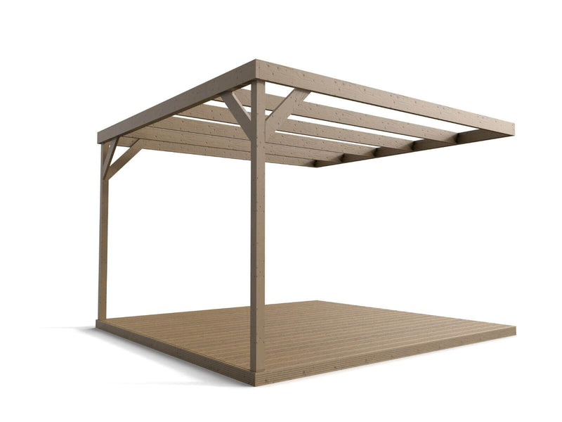 Wall-mounted Box Pergola and Decking Kit - image 8