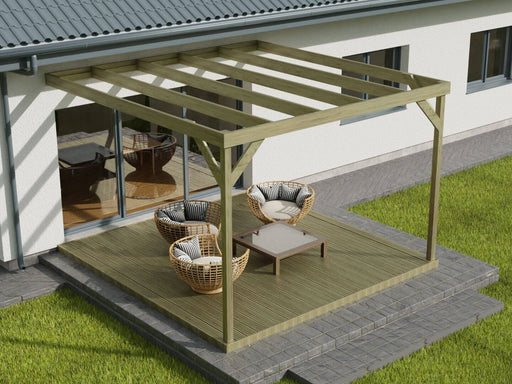 Wall-mounted Box Pergola and Decking Kit - image 2