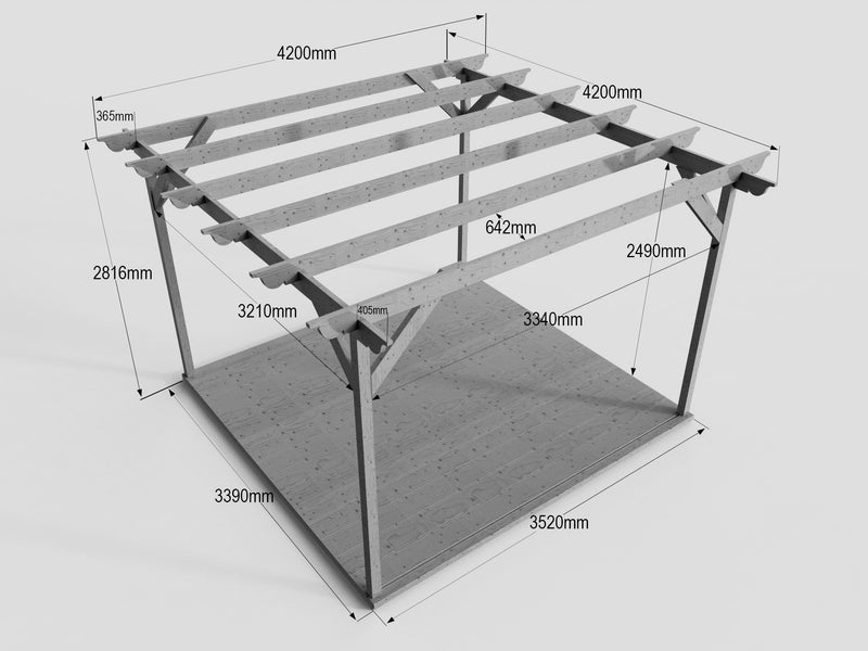 Dinasty Wooden Pergola and Decking Kit - image 11