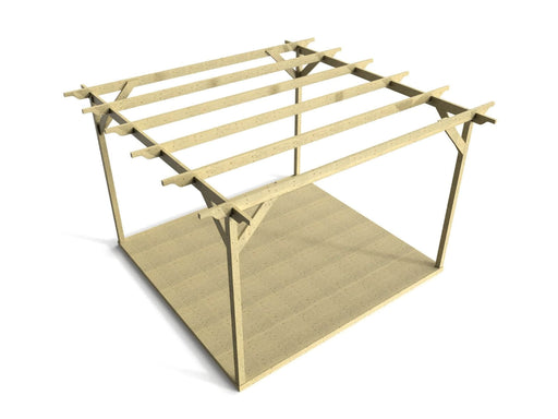 Sculpted Wooden Pergola and Decking Kit - image 2