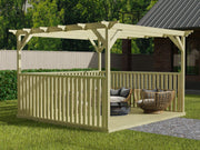 Square Pergola And Decking Kit With Three Side Balustrade - image 2