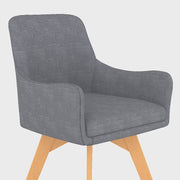 Carmen Wooden Leg Visitor Chair - 360 degree rotating view
