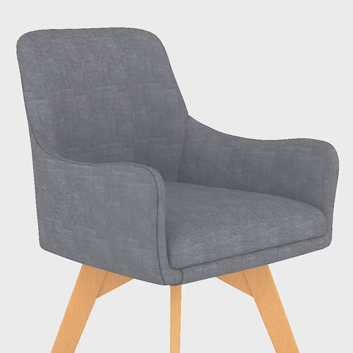 Carmen Wooden Leg Visitor Chair - 360 degree rotating view