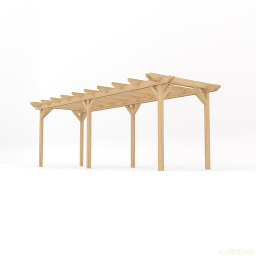 Freestanding Double Garden Pergola - Light Green - 2.4m Width x 6.6m Length