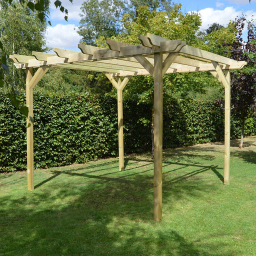 Freestanding Double Garden Pergola - Light Green - 2.4m Width x 6.6m Length - image 2