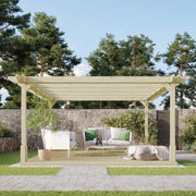 Freestanding Double Premium Pergola with Decking - Light Green - 3.6m Width x 3.6m Length - image 2