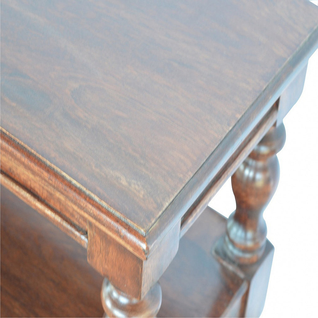 Solid Wood Turned Leg Console Table