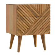 Lille 2 Drawer Oak-ish Bedside