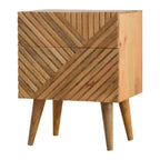 Lille 2 Drawer Oak-ish Bedside