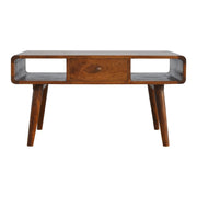 Curved Chestnut Coffee Table - front view