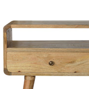 Curved Oak-ish Console Table
