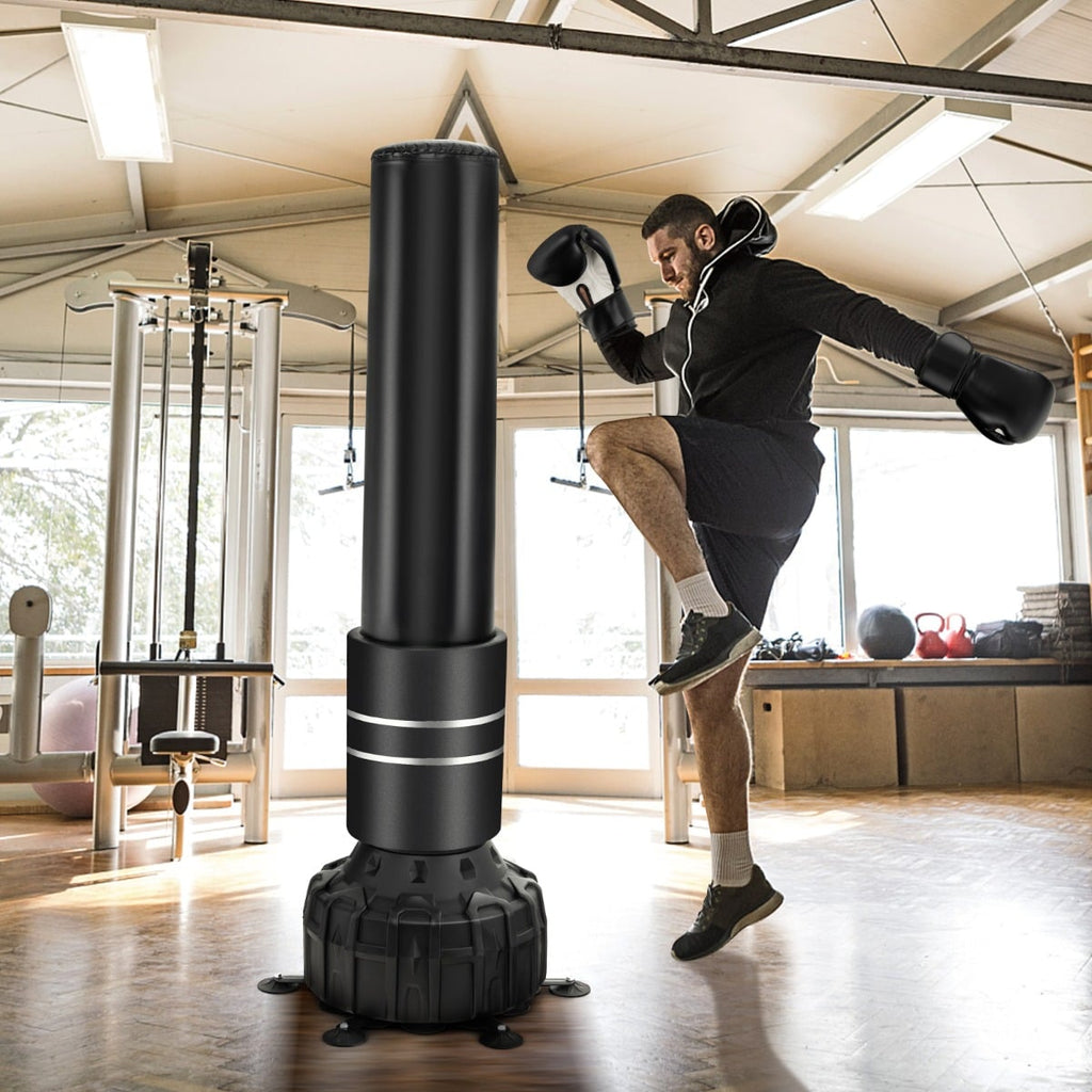 Boxing Bag with Boxing Gloves and Suction Cup Base