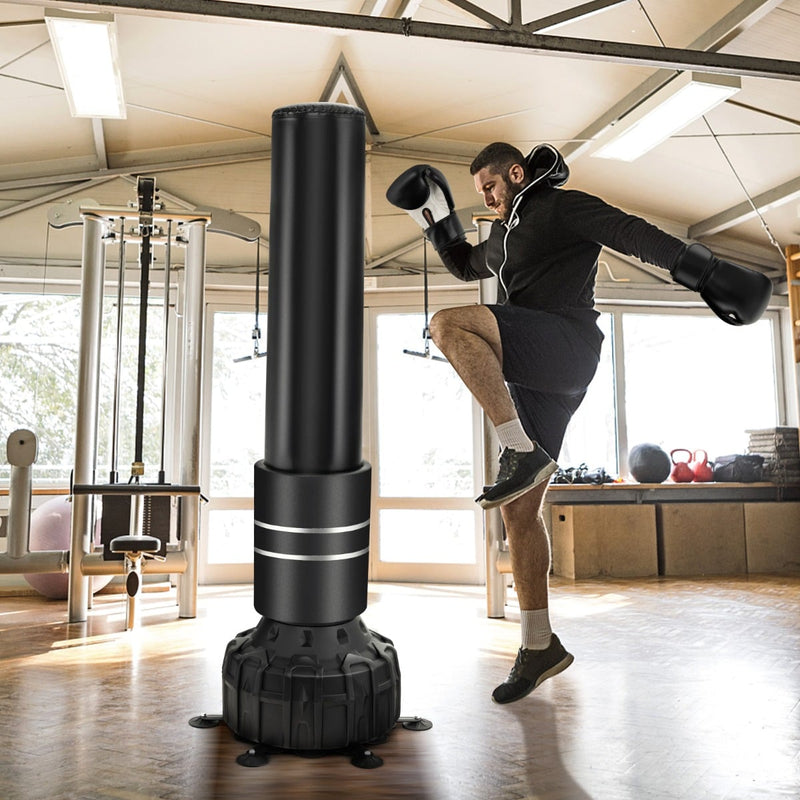 Boxing Bag with Boxing Gloves and Suction Cup Base