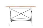 Sicily 4 Seater Teak and Wrought Iron Rectangular 120cm Garden Dining Set - image 12