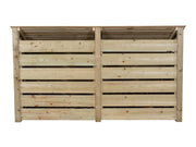 Slatted Wooden Log Store W-227cm, H-126cm or 180cm, D-88cm - image 5