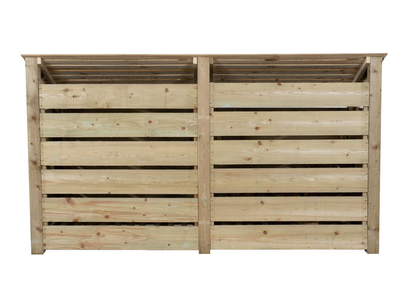 Slatted Wooden Log Store W-227cm, H-126cm or 180cm, D-88cm - image 5