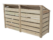 Slatted Wooden Log Store W-227cm, H-126cm or 180cm, D-88cm - image 4