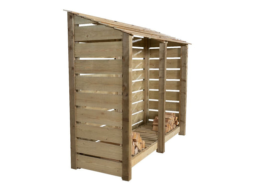Slatted Wooden Log Store W-227cm, H-126cm or 180cm, D-88cm - image 2