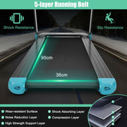 Folding Treadmill with App Control & Bluetooth Speaker Blue - view 3