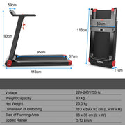 Folding Treadmill with App Control & Bluetooth Speaker Blue - view 8