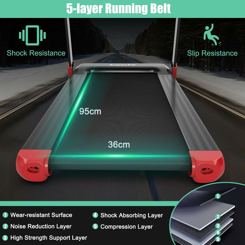 Folding Treadmill with App Control & Bluetooth Speaker Blue - view 7