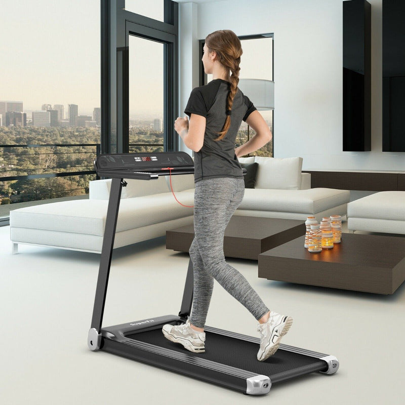 Folding Treadmill with App Control & Bluetooth Speaker Blue - view 10