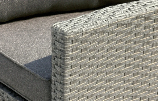 Stockholm Rattan Grey 4 Seater Garden Chaise Lounge & Armchair Set - image 2