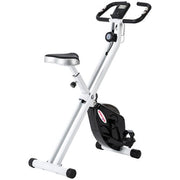 SPORTNOW Folding Exercise Bike with Heart-Rate Sensor for Home Use