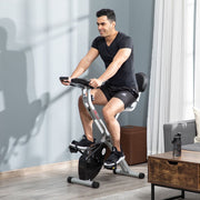 Luxurious HOMCOM Foldable Exercise Bike - Magnetic Resistance, LCD, Adjustable Seat - Grey - image 2