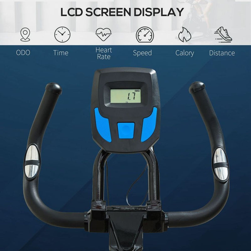 Premium HOMCOM Exercise Bike: Indoor Cycling Bicycle with LCD Monitor - Adjustable Seat & Handlebar - image 6