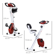 HOMCOM Exercise Bike Fitness Bicycle Indoor trainer Foldable 8-level Magnetic Resistance Adjustable - image 3