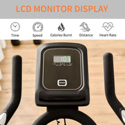 High-Quality HOMCOM Exercise Bike - LCD Monitor, Adjustable Seat & Handle - 15KG Flywheel - image 7