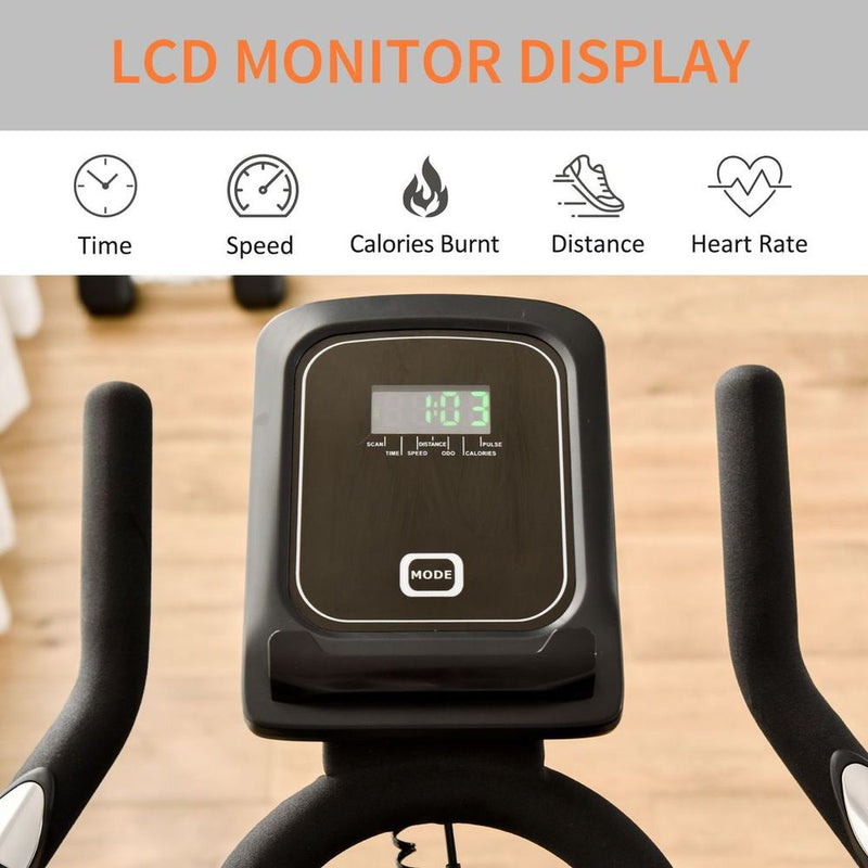 High-Quality HOMCOM Exercise Bike - LCD Monitor, Adjustable Seat & Handle - 15KG Flywheel - image 7
