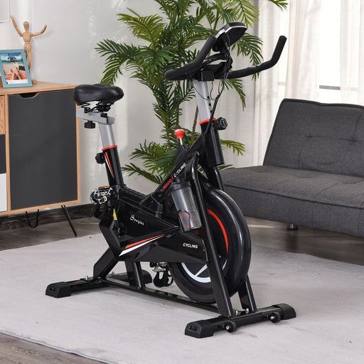 HOMCOM Stationary Exercise Bike, 10kg Flywheel Cycling Machine with Adjustable Resistance