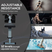 Premium HOMCOM 12-Level Rowing Machine for Total-Body Fitness & Cardio Training - image 3