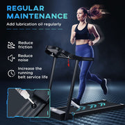 HOMCOM 1.5HP Electric Treadmill, 12km/h with 12 Programs & LED Display - view 5
