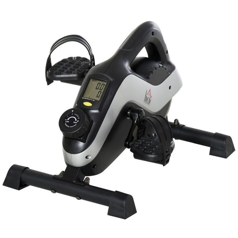 HOMCOM Portable Pedal Exerciser, Mini Exercise Bike with 8 Levels Magnetic Resistance