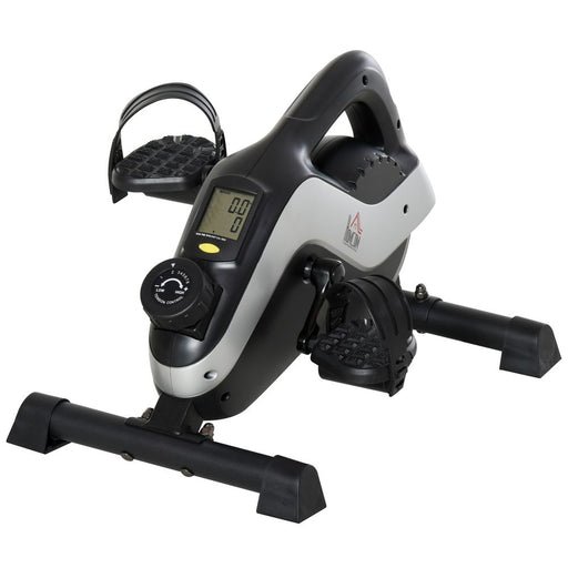HOMCOM Portable Pedal Exerciser, Mini Exercise Bike with 8 Levels Magnetic Resistance