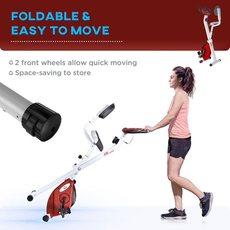 HOMCOM Exercise Bike Fitness Bicycle Indoor trainer Foldable 8-level Magnetic Resistance Adjustable - image 7